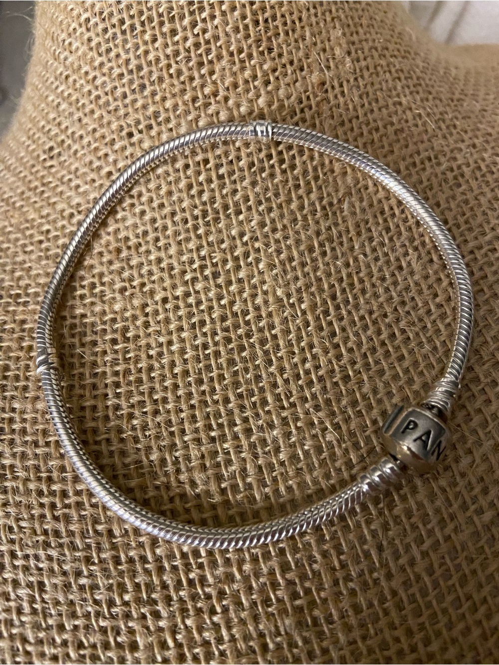 Pandora Silver Snake Chain Bracelet with Signature Clasp